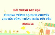 Phương trình độ dịch chuyển trong chuyển động thẳng biến đổi đều? Vật lí 10